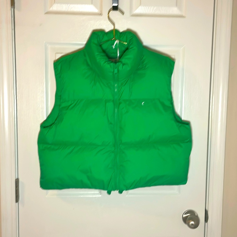 ZYIA Active Women’s Elevate Puffer Vest in Green Size L NWT💖